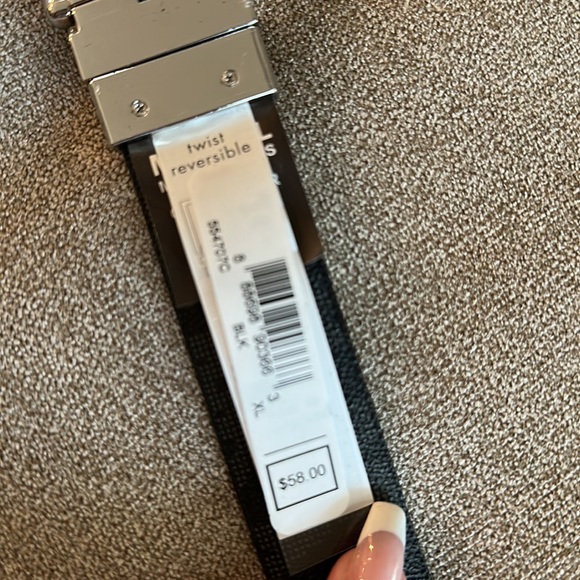 NWT Michael Kors Black Leather Reversible Belt XL - Picture 7 of 10